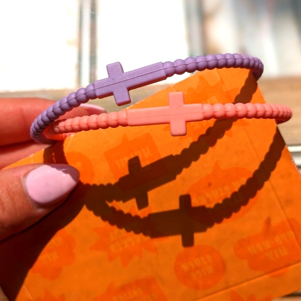 Silicone Cross Christian Bracelet